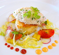 Crab cake w remoulade at Tapenade.JPG